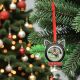 Personalised with photo Cat and Fish Design Metal Ornament Pendant Hanger