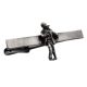 Zombie Design Rhodium Plated Tie Clip