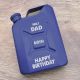 Number one Dad Happy Birthday 5oz Blue Jerry Can Hip Flask in Gift Box