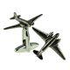 English Made Pewter Cufflinks Douglas Dakota C47 Aeroplane