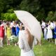 Personalised Just Married with Couples Names White Wedding Umbrella Parasol