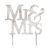 Mr & Mrs Crystal Decorated Cake Topper