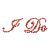 I Do Deep Red Crystal Wedding Shoe Sticker