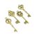 Set of 4 Decorative Heart Themed Keys