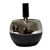 Angelo Chrome And Black 8 cm Push Ashtray (1)