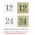 200 x Bulk SQUARE Table Number Cards : White/Ivory, Packs of Numbers 1-12 / 13-24