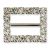 Small Diamante Rectangular Ribbon Buckle (Pack of 10)