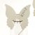 Pack of 10 Ivory Butterfly On Glass Place Cards