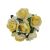 Pack of 144 Miniature Decorative Ivory & Yellow Tea Roses