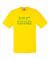 Never Grow Up Design Mens Yellow T Shirt