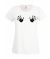 Hand Print Design Ladies White T Shirt