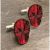Red Union Jack Skull Cufflinks, by London designer Mojiana