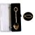 Crown Design Silver Souvenir Spoon with black religious fish motif