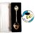 Crown Design Silver Souvenir Spoon with Graduation design