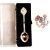 Crown Design Silver Souvenir Spoon with Baby Girl design