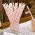 Pack of 25 With Love Design Paper Straws