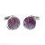 Round Purple & Red Peacock Classic Cufflinks