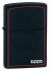 Zippo Black Matte With Zippo Logo And Red Lined Border (engravable)