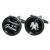 Round Black Wedding Tux Cufflinks