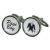 Round Blue Wedding Tux Cufflinks