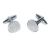 PERSONALISED MONOGRAM ENGRAVED round rhodium plated Cufflinks