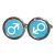 Blue & White Male Sign Cufflinks