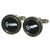Black Round Groom Wedding Cufflinks