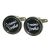 Round Black Grooms Brother Wedding Cufflinks