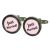 Pink & Black Just Married Wedding Cufflinks