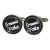 Grooms Father Round Black Wedding Cufflinks