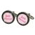 Pink Just Married Wedding Cufflinks