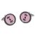 Mr & Mr Black Text Pink Same Sex Gay Wedding Cufflinks