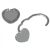 Heart Shaped Silver Coloured Handbag Hanger, Presented with Organza Bag