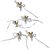 Pack of 24 Cream & Gold Wedding Goblets Table Decorations