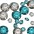 Mixed Size Aqua & Clear Table Crystals (Pack of 350)