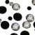 Mixed Size Black & Clear Table Crystals (Pack of 350)