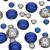 Mixed Size Blue & Clear Table Crystals (Pack of 350)