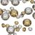 Mixed Size Champagne Gold & Clear Table Crystals (Pack of 350)