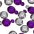 Pack of 350 Mixed Size Purple & Clear Table Crystals