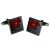 Designed by LB Red FLower Cufflinks