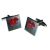 Designed by LB Red Floral Cufflinks