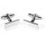 Engraved Cufflinks Santa on His Sleigh with His Reindeer