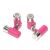 SILVER & PINK SHOTGUN CARTRIDGE CUFFLINKS