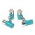 Silver & Turquoise Shotgun Cartridge Cufflinks