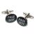 Page Boy Oval Black Wedding Cufflinks
