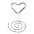 Silver Heart Place Card Holders 7cm (Small)