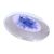 Oval Handbag Mirror with Delicate Hibiscus Blue Flower Design
