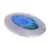 Oval Handbag Mirror with Vivd Blue Floral Design