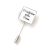 Square Silver and White Tiepin / cravate Pin