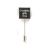 Square Silver and Black Tiepin / Cravate pin